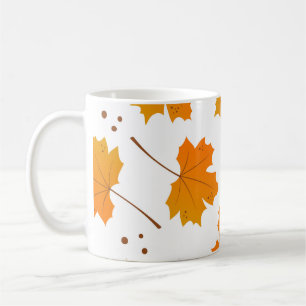 Caneca De Café Maple Mirth: Folhas de outono de Cartoon