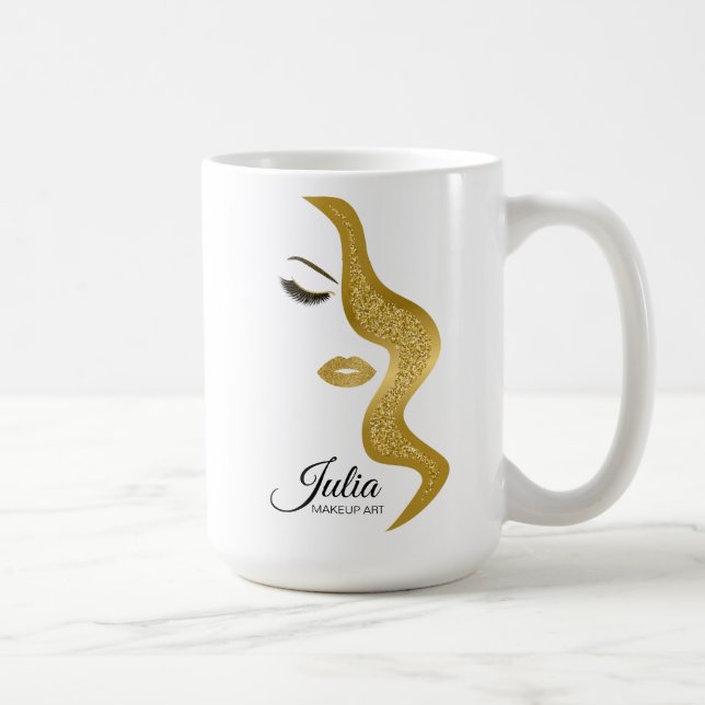 Caneca De Café Maquiagem com efeito de brilho (Direita)