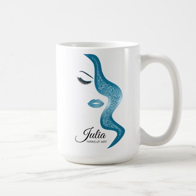 Caneca De Café Maquiagem com efeito de brilho (Direita)