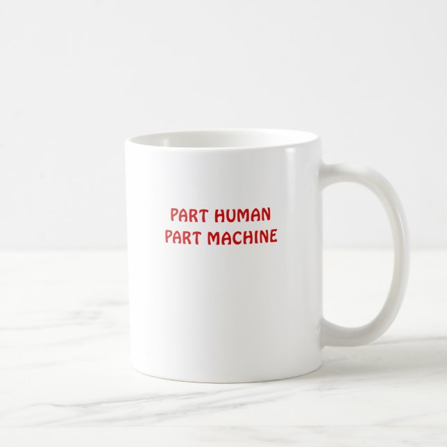 Caneca De Café Máquina humana da peça da parte (Direita)