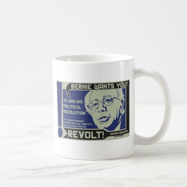 Caneca De Café Máquinas de lixar de Bernie para o presidente (Direita)