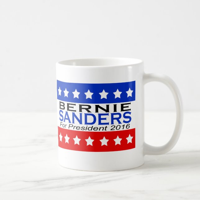 Caneca De Café Máquinas de lixar de Bernie para o presidente 2016 (Direita)