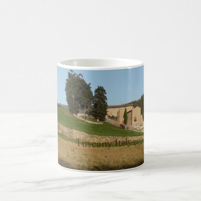 Caneca De Café Máquinas russas Toscana Itália, tons castanhos e d (Centro)