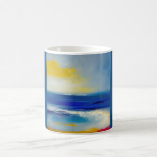Caneca De Café Mar de abstrato 04