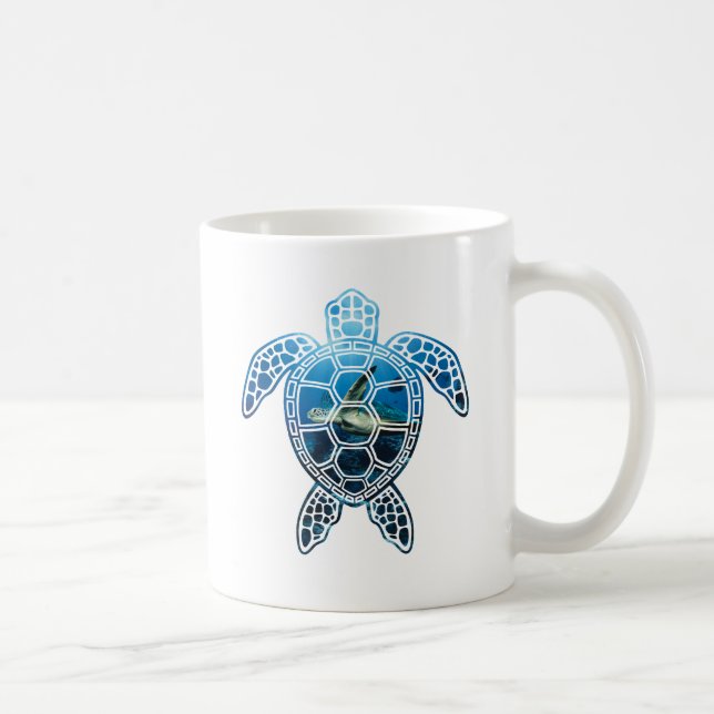 Caneca De Café mar turtle-2 (Direita)