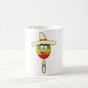 Caneca De Café Maraca com Sombrero Colorida Festa