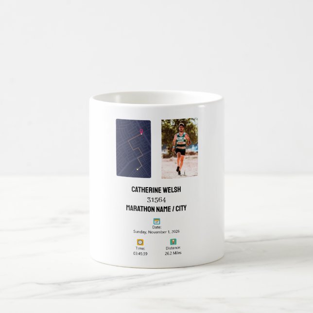 Caneca De Café Marathon Marathoner Finisher Running Runner (Centro)