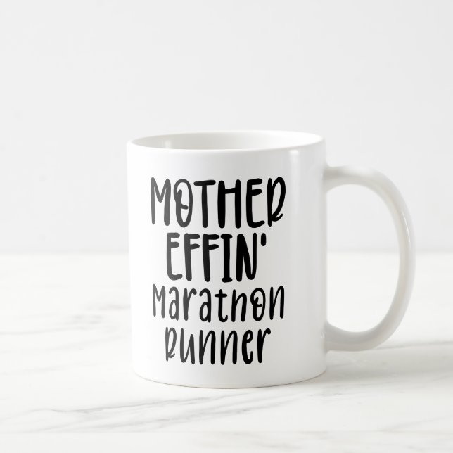 Caneca De Café marathon Runner, maratona da mãe effin' (Direita)
