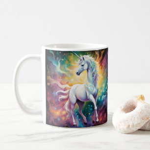 Caneca De Café Maravilha Branca: O Unicórnio Branco Espectral