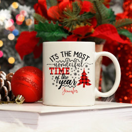 Caneca De Café Maravilhosa Xadrez da Árvore de Natal