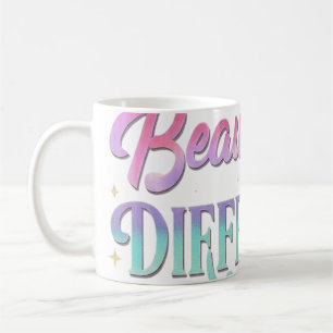 Caneca De Café Maravilhosamente Diferente – Tipografia Arco-Íris