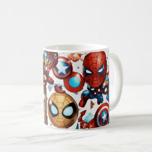 Caneca De Café "Maravilhoso Fundo Branco Sem Olhos: Onde Herói