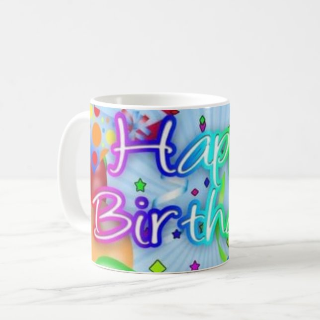 Caneca De Café maravilhoso na moda Happy Birth (Frente Esquerda)