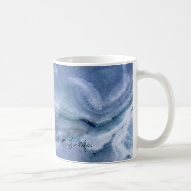 Caneca De Café Marble Azul (Direita)