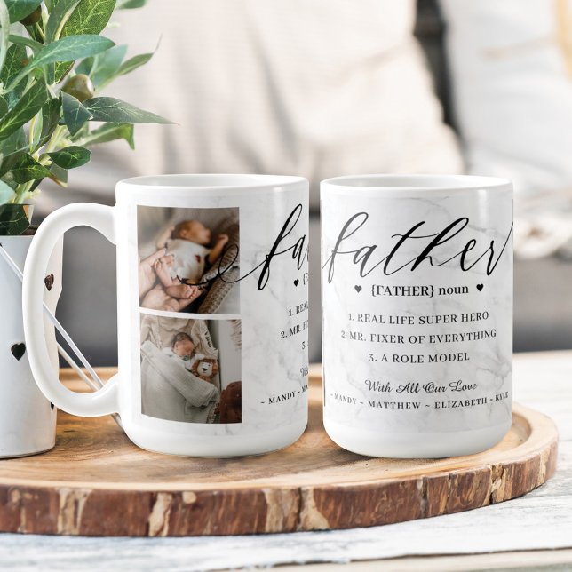 Caneca De Café Marble de Colagem de Fotos de Definição de Dicioná (Criador carregado)