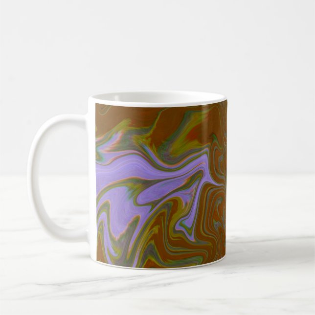 Caneca De Café Marble Forms – Terracotta Warm Abstract (Esquerda)