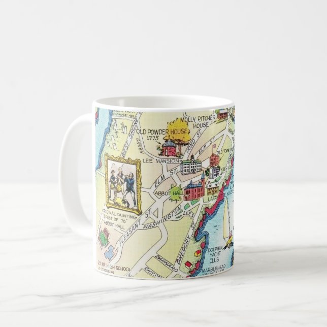 Caneca De Café Marblehead Massachusetts Mug (Frente Esquerda)