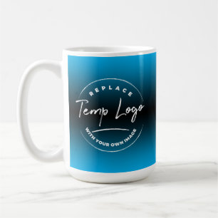 Caneca De Café Marca com o logotipo corporativo, Ombro azul