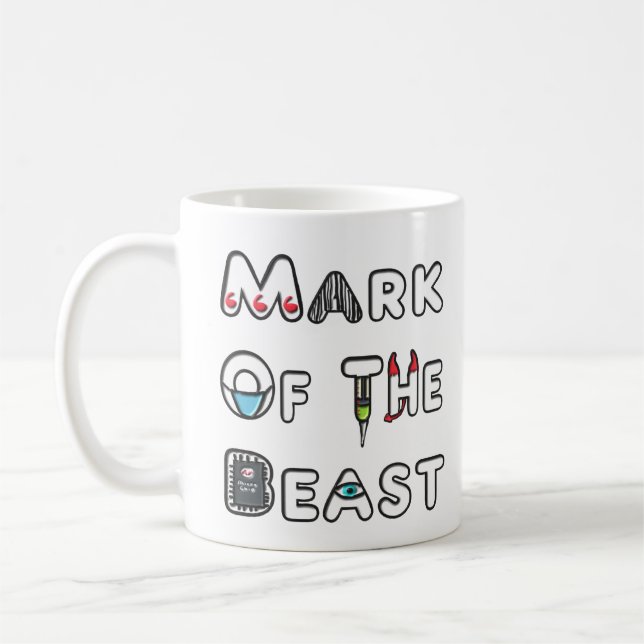 Caneca De Café Marca Da Besta (Esquerda)