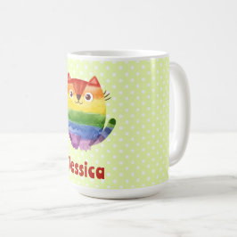 Caneca De Café Marca d'água Personalizada do Gatinho do Orgulho d