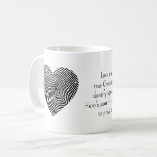 Caneca De Café Marca de amor dos verdadeiros cristãos