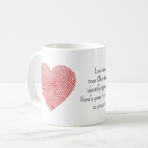 Caneca De Café Marca de amor que identifica verdadeiros cristãos