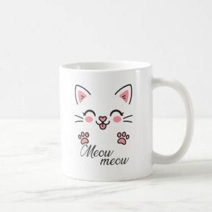 Caneca De Café Marca de gato bonito design
