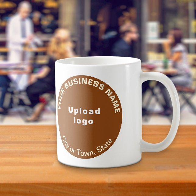 Caneca De Café Marca de negócios Brown Round em Mug (Brown round business brand on mug)