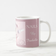 Marca de Salão de Unhas Rosa Bege Beleza Negócios
