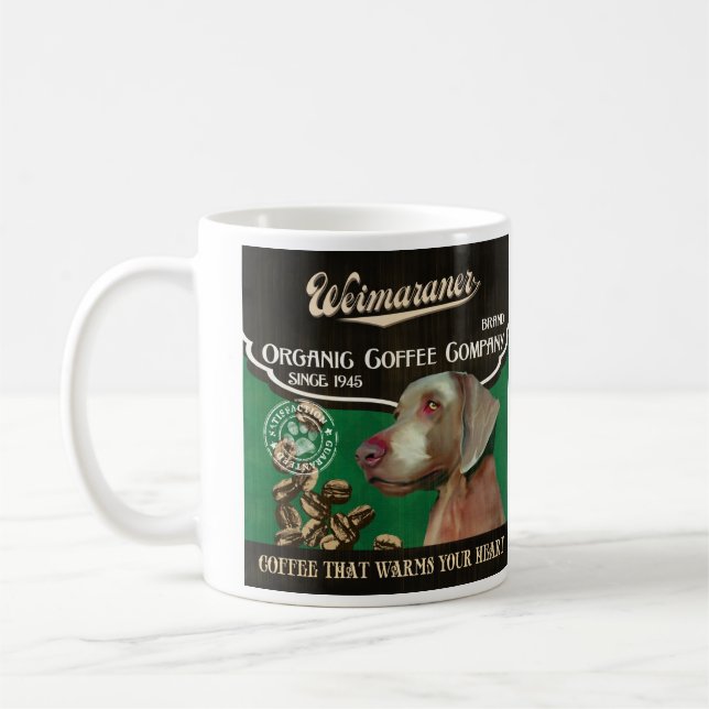 Caneca De Café Marca de Weimaraner - Orgânico Café Empresa (Esquerda)