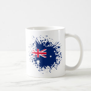 Caneca De Café Marca do Souvenir Austrália, Viagem de Bandeira d