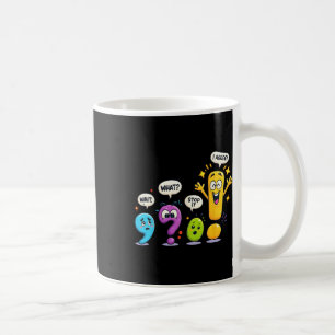 Caneca De Café Marcas de Pontuação Gramatical Professor de Inglês
