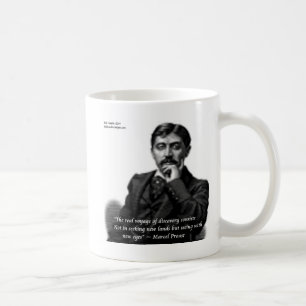 Caneca De Café Marcel Proust & Citação Famosa