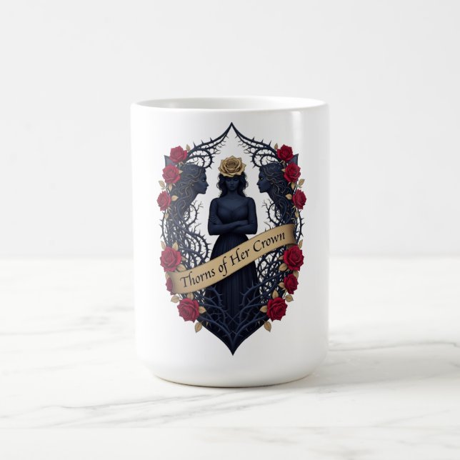 Caneca De Café March 8 Fierce Woman Thorned Tiara, Gift for Wife (Centro)