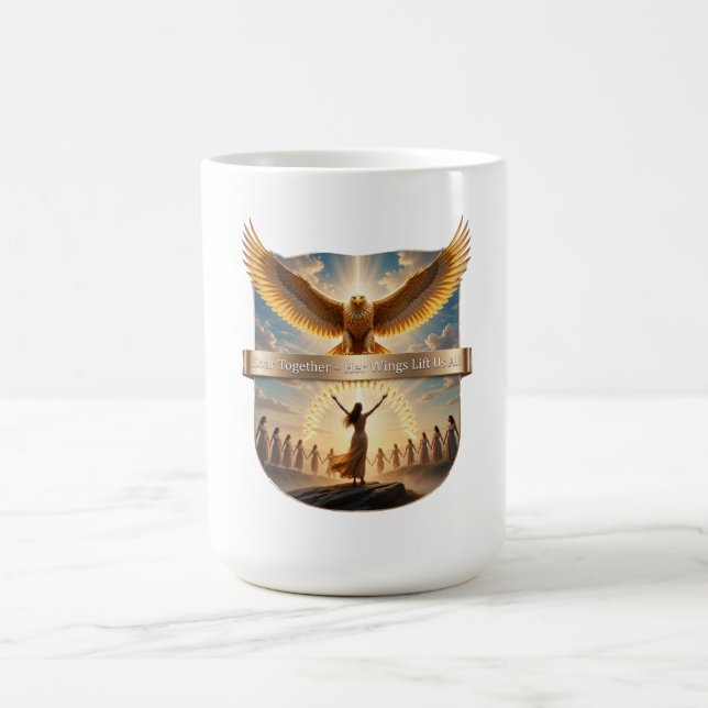 Caneca De Café March 8th Fierce Eagle Queen, Gift for Mother (Centro)