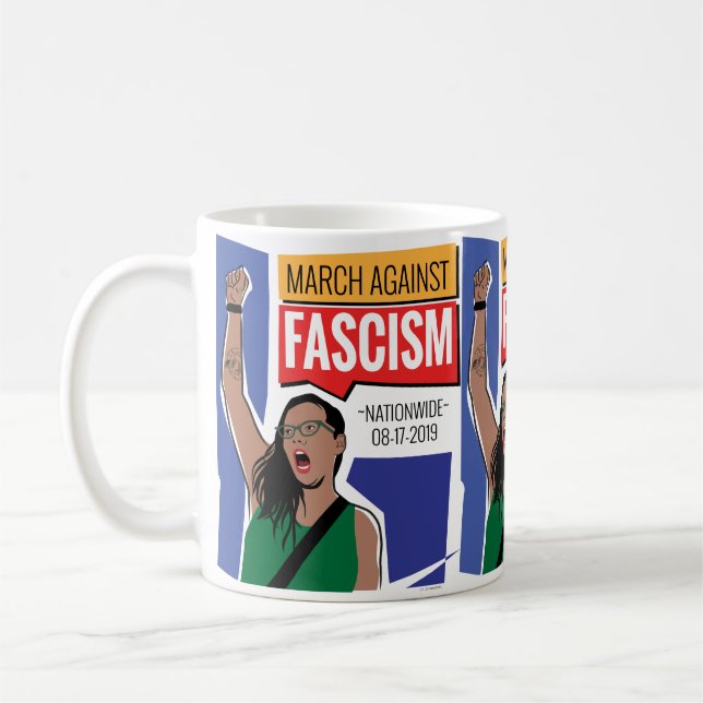 Caneca De Café Marcha Contra o Fascismo Mug (Esquerda)