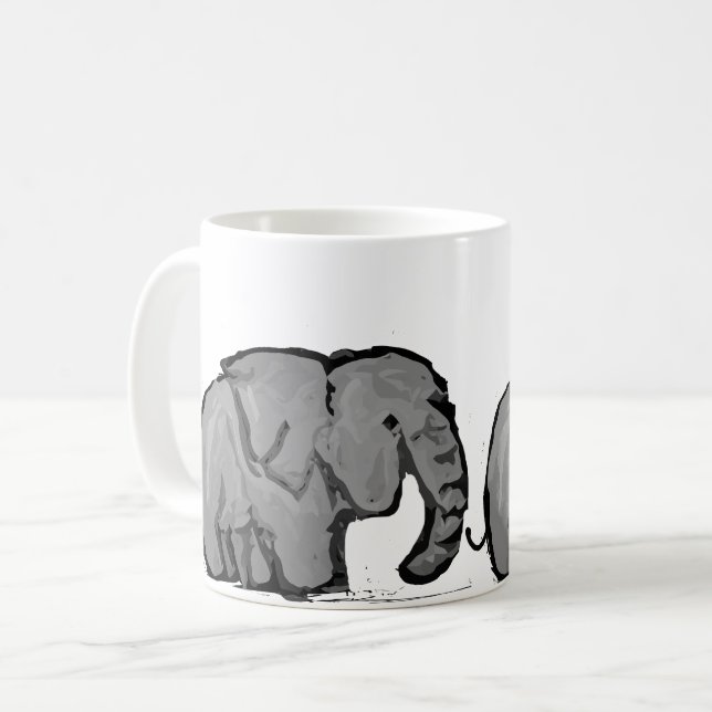 Caneca De Café Marcha do Elefante (Frente Esquerda)