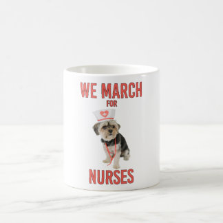 Caneca De Café Marchemos por Enfermeiras - Enfermeira Engraçada