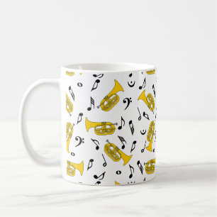 Caneca De Café Marching Baritone Music Notes