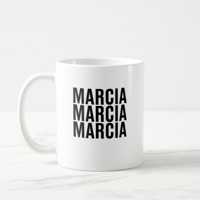Caneca De Café Márcia. Márcia. Márcia. (Esquerda)