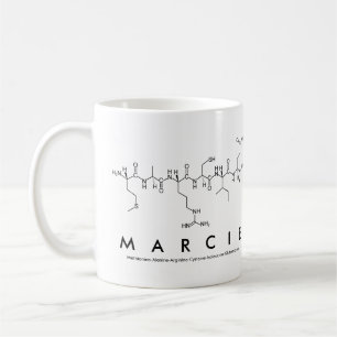 Caneca De Café Marcie peptide name mug