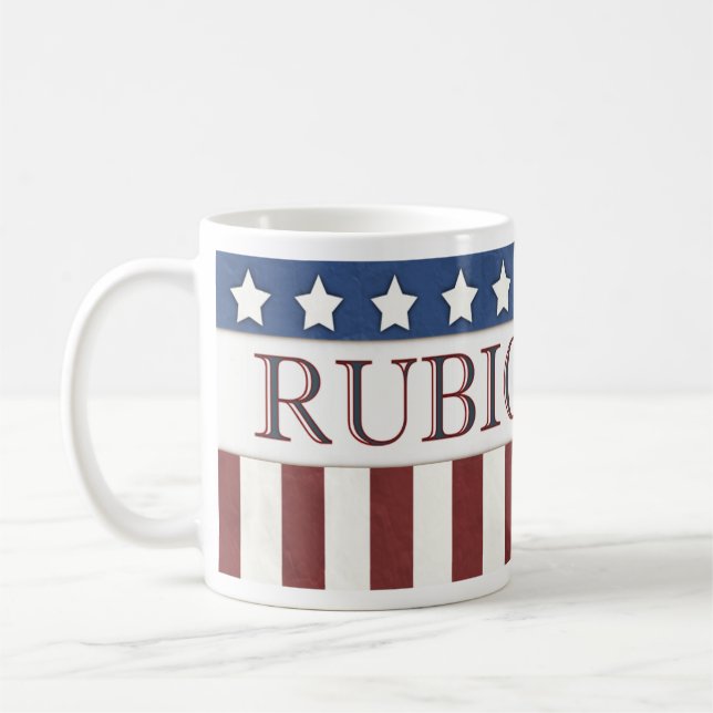 Caneca De Café Marco Rubio Presidente 2016 Stars and Stripes (Esquerda)