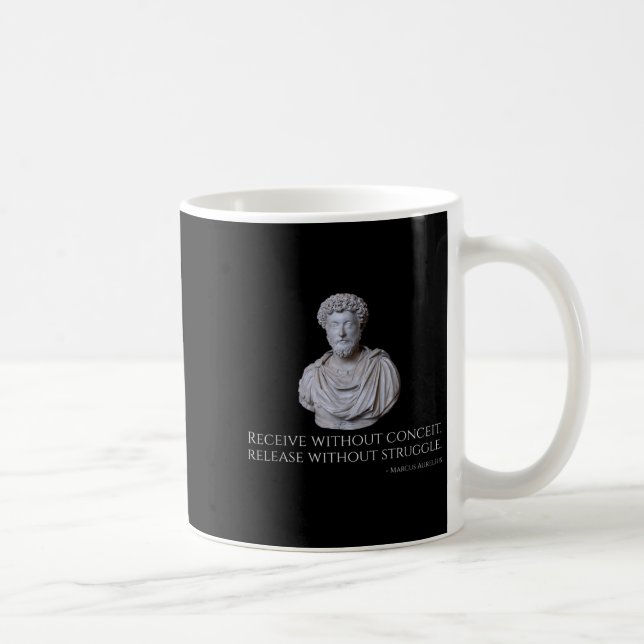 Caneca De Café Marcus Aurélio - Filosofia Estática da Roma Antiga (Direita)