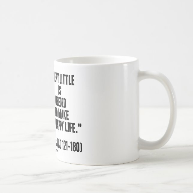 Caneca De Café Marcus Aurelius muito pouco necessário faz a vida (Direita)