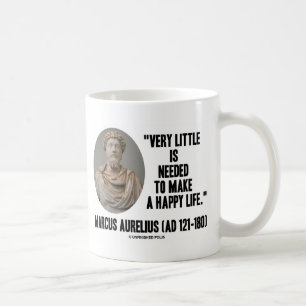 Caneca De Café Marcus Aurelius muito pouco necessário faz a vida