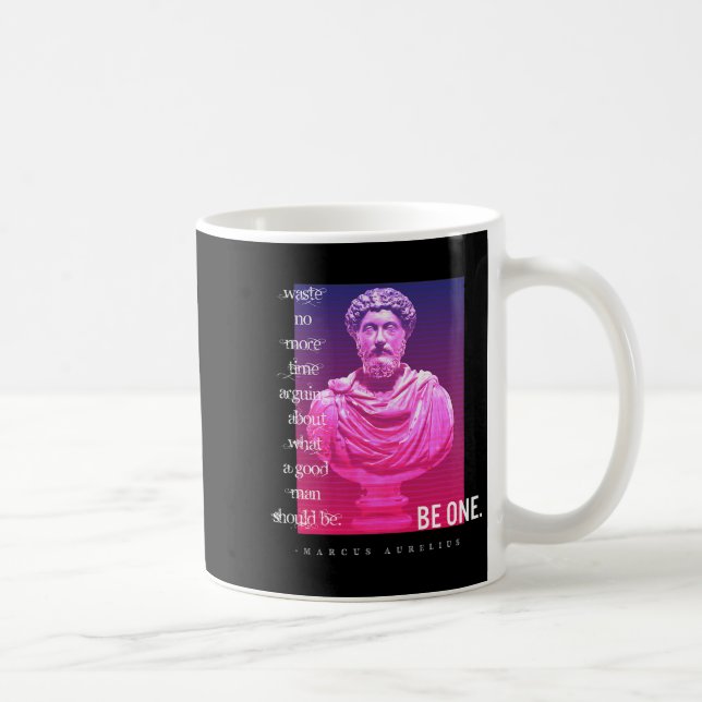 Caneca De Café Marcus Aurelius Seja Um Bom Homem Filosofia Grega  (Direita)