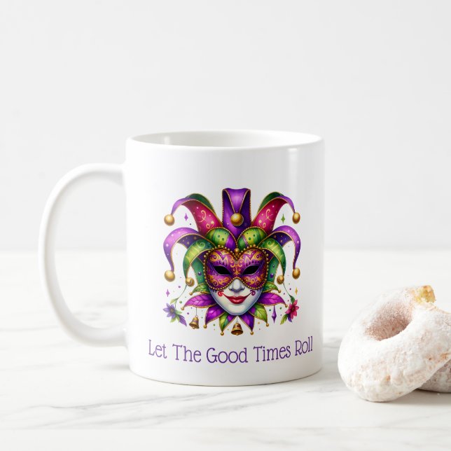 Caneca De Café Mardi Gras  (Com Donut)