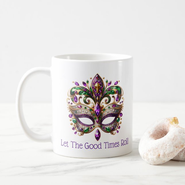 Caneca De Café Mardi Gras  (Com Donut)