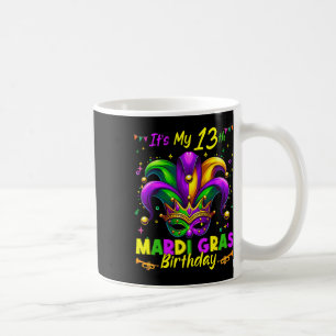 Caneca De Café Mardi Gras 13 Birthday Fat Terça-Feira 13 Anos