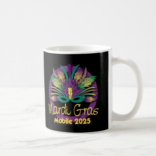 Caneca De Café Mardi Gras 2025 Mug - Mobile, AL (Direita)